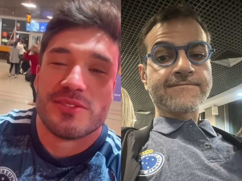 Lucas Viana e Ari Aguiar, cruzeirenses fanáticos (Reprodução)