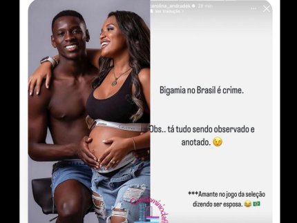 Após suposta separação, jogador da seleção leva amante para hotel e ex manda indireta