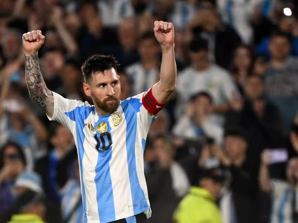 Messi em goleada da Argentina sobre a Bolívia (Reprodução)