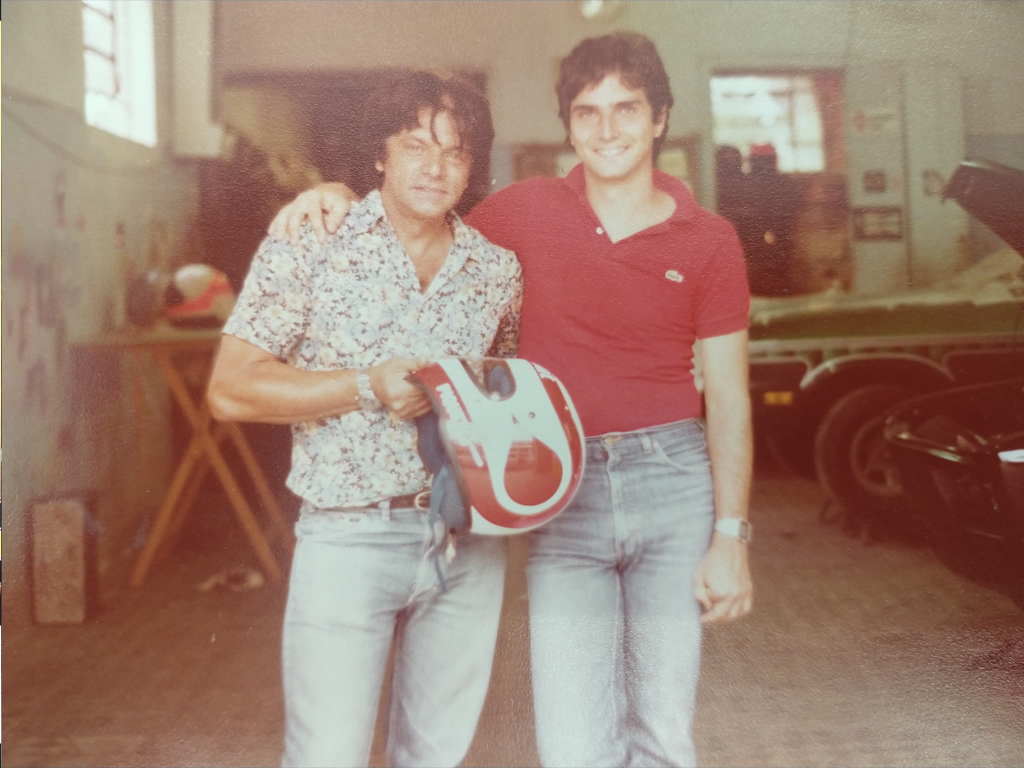 Nelson Piquet e Sid Mosca (Arquivo Sid Special Paint)