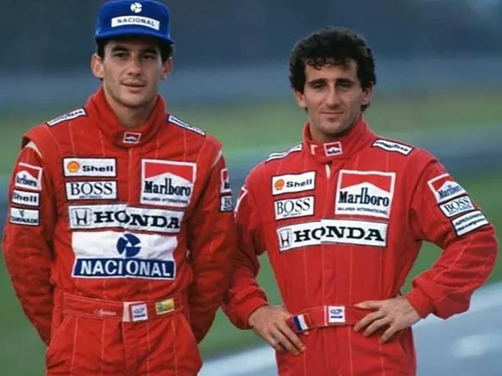 Senna e Prost na época que eram companheiros na McLaren (Divulgação)