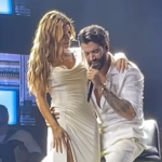 Gusttavo Lima e Andressa Suita trocam beijo apaixonado em show de Réveillon em Aracaju