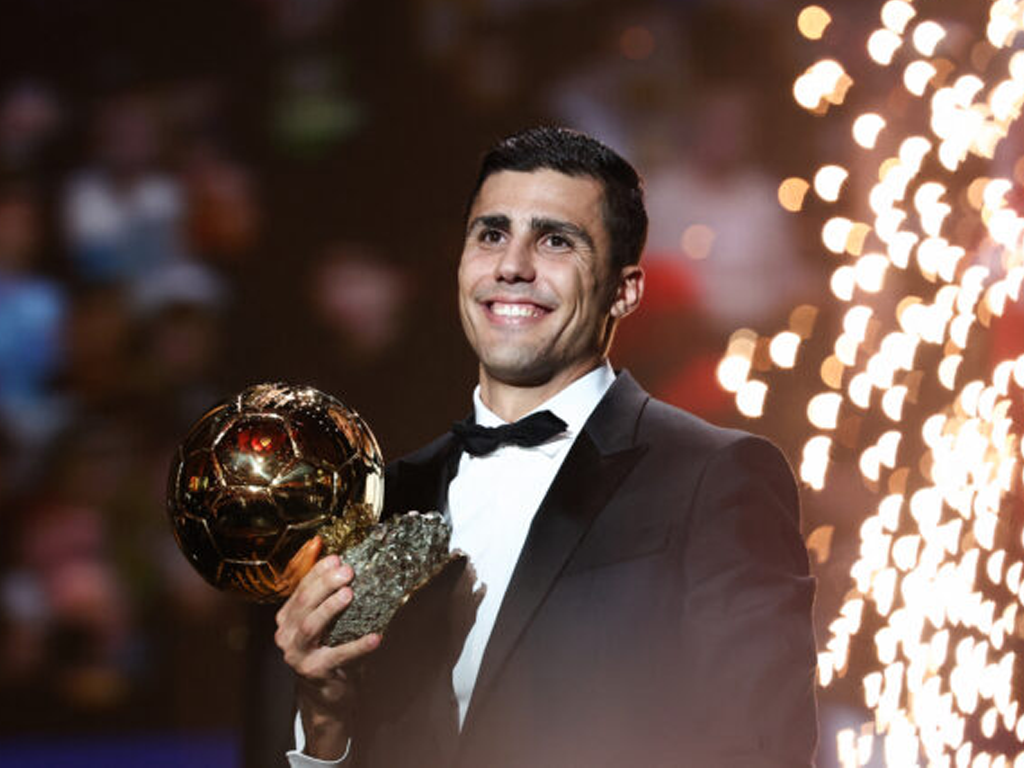 Rodri, do Manchester City, foi escolhido o Bola de Ouro ( FRANCK FIFE/AFP)