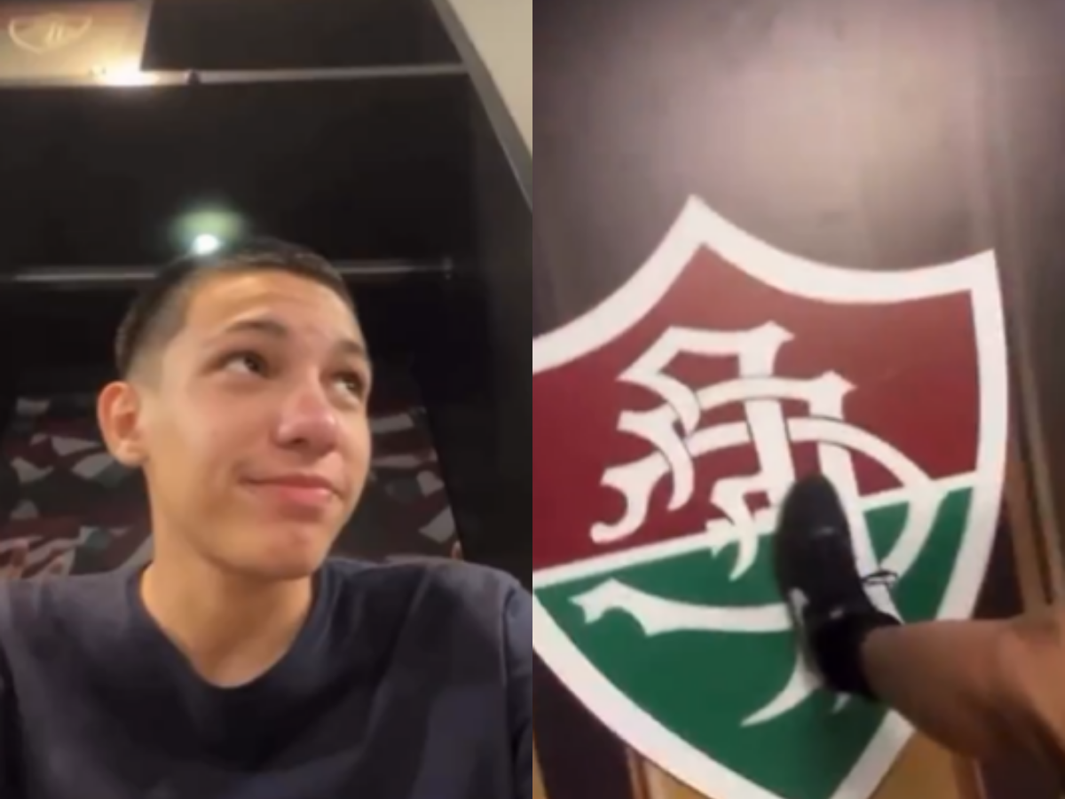 Funcionário de loja que operava no Maracanã invade vestiário do Fluminense e promove atos de vandalismo: Reprodução: @/_bernagol Funcionário de loja que operava no Maracanã invade vestiário do Fluminense e promove atos de vandalismo: Reprodução: @/_bernagol