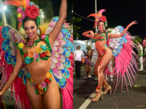 Alane explica detalhes da fantasia e defende cultura do Pará antes de desfile da Grande Rio