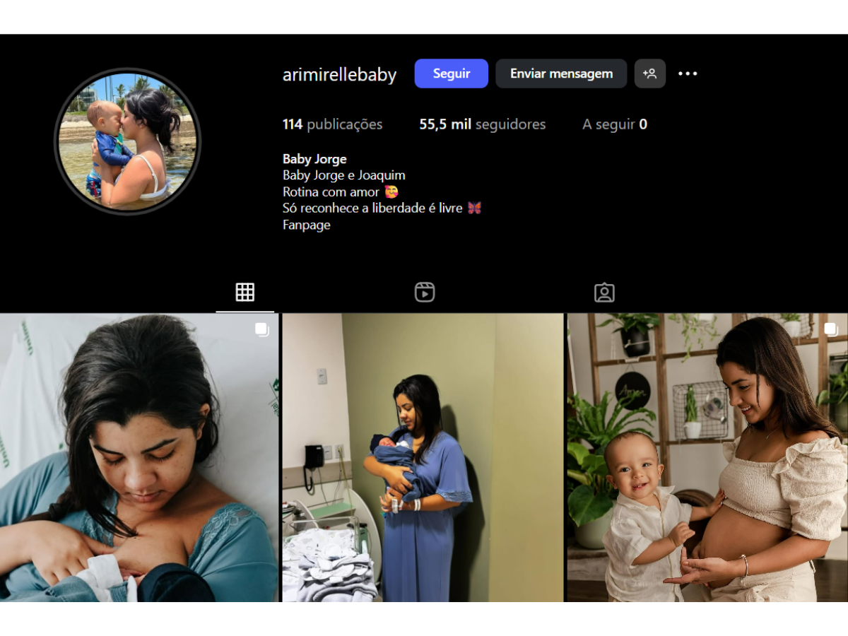 Reprodução Instagram @arimirellebaby