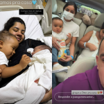 Ary Mirelle, mulher de João Gomes, recebe alta hospitalar após dar à luz ao 2° filho