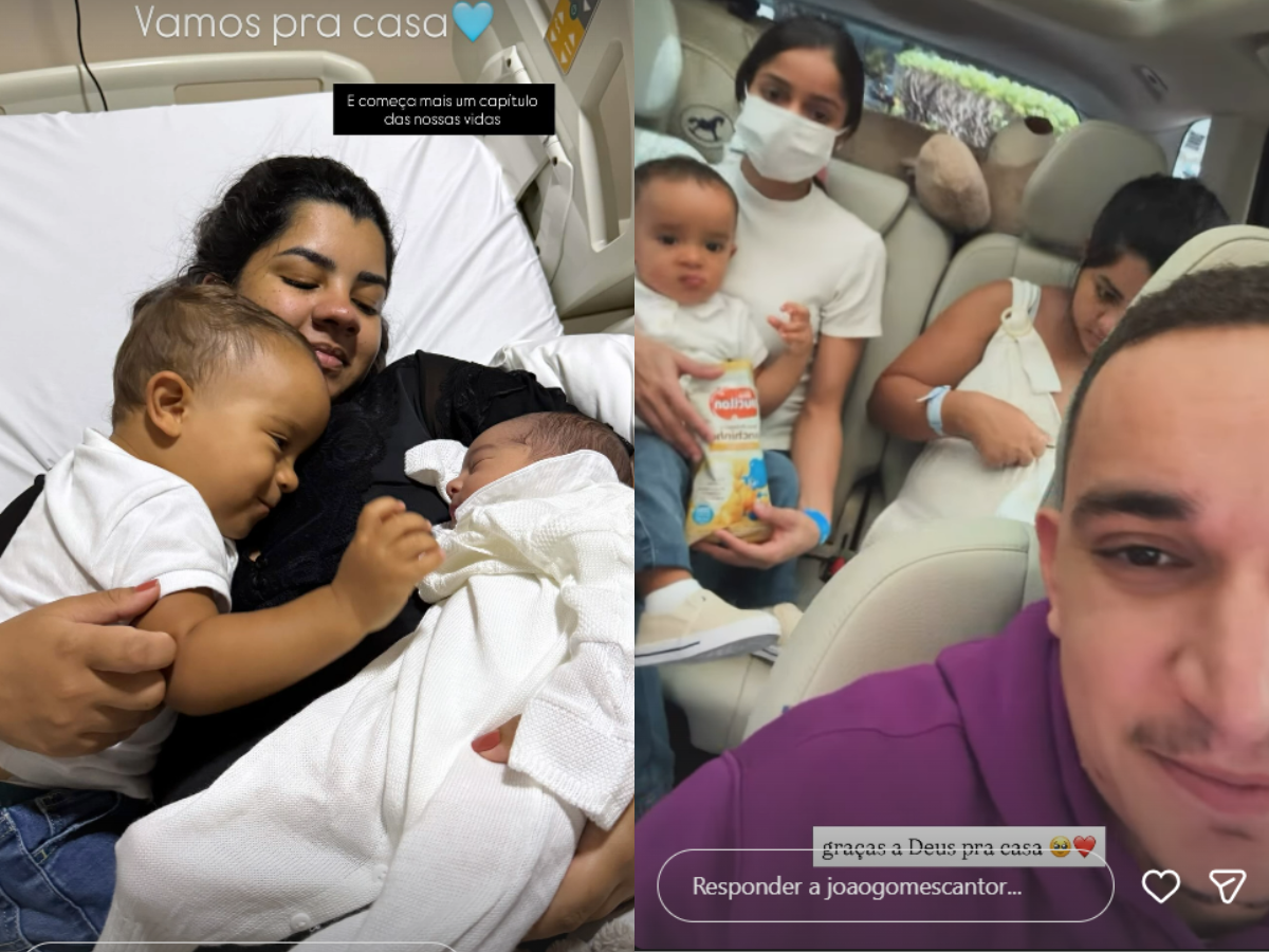 Reprodução Instagram Ary Mirelle e João Gomes/ montagem Reprodução Instagram Ary Mirelle e João Gomes/ montagem
