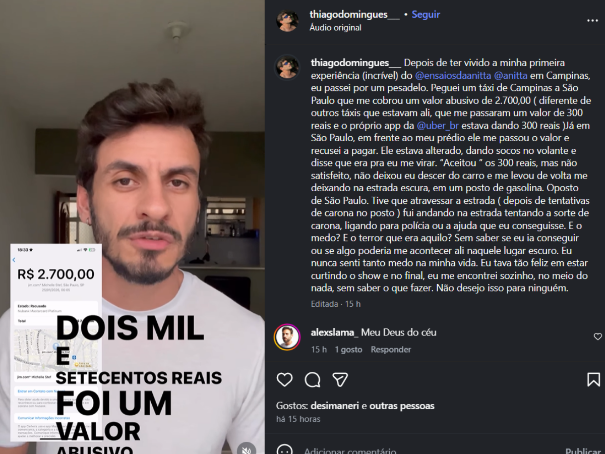 Reprodução Instagram Thiago Domingues