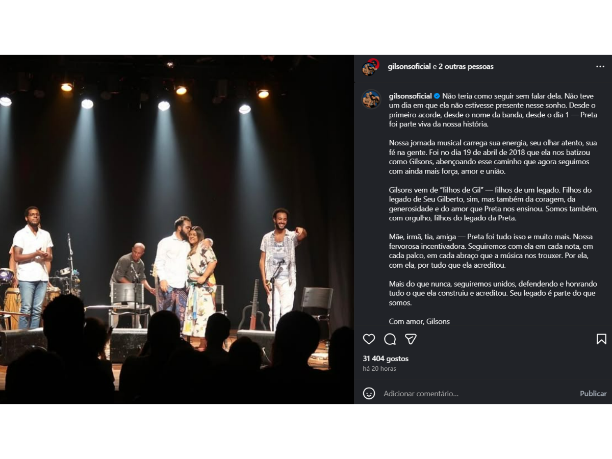 Reprodução Instagram Gilsons 