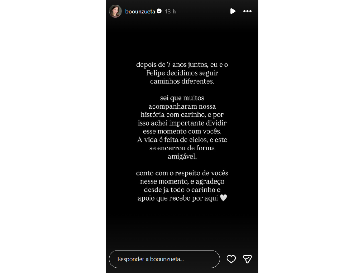 Reprodução Instagram Bruna Unzueta Reprodução Instagram Bruna Unzueta