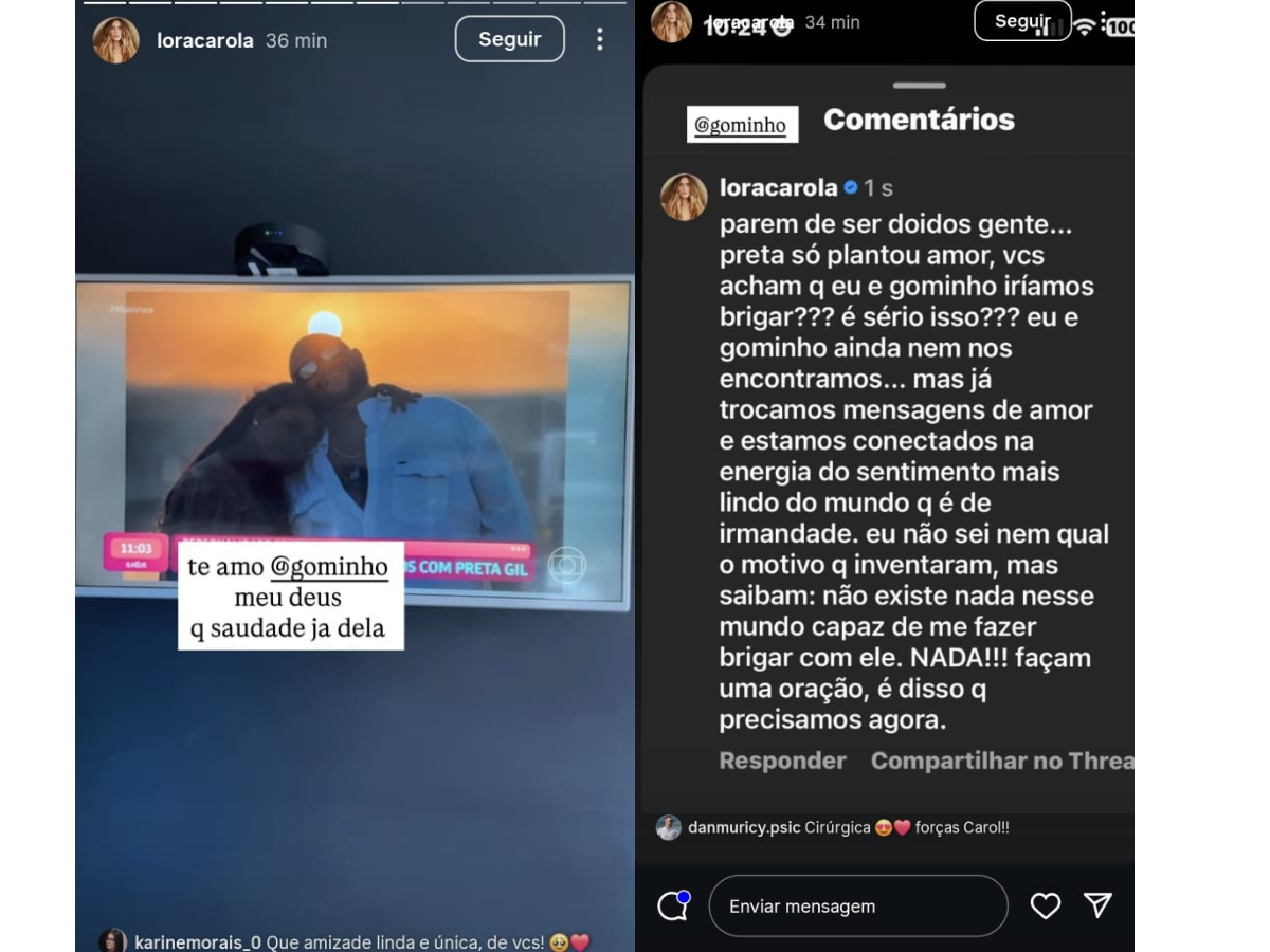 Reprodução Instagram @loracarola Reprodução Instagram @loracarola