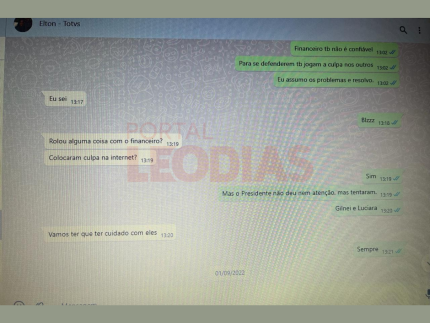 Coordenador de TI da CBF pediu para que funcionário derrubasse reunião online com o Itaú 3 Em outra conversa, há reclamações contra o setor financeiro da CBF / Reprodução