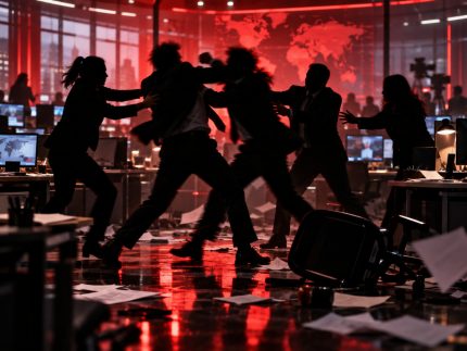Clima de terror na RedeTV!: embate político termina em pancadaria e sangue na redação