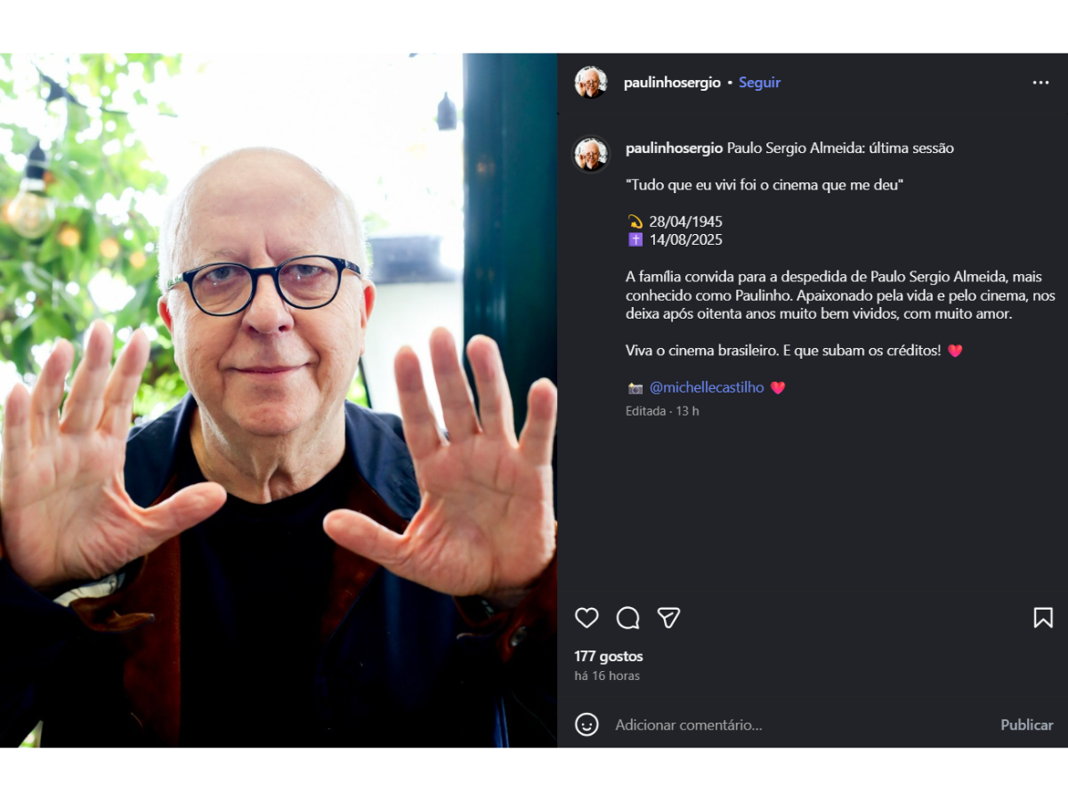 Reprodução Instagram @paulinhosergio