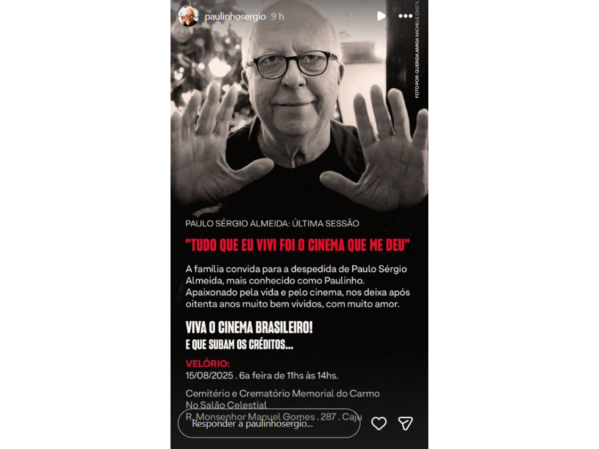 Reprodução Instagram @paulinhosergio