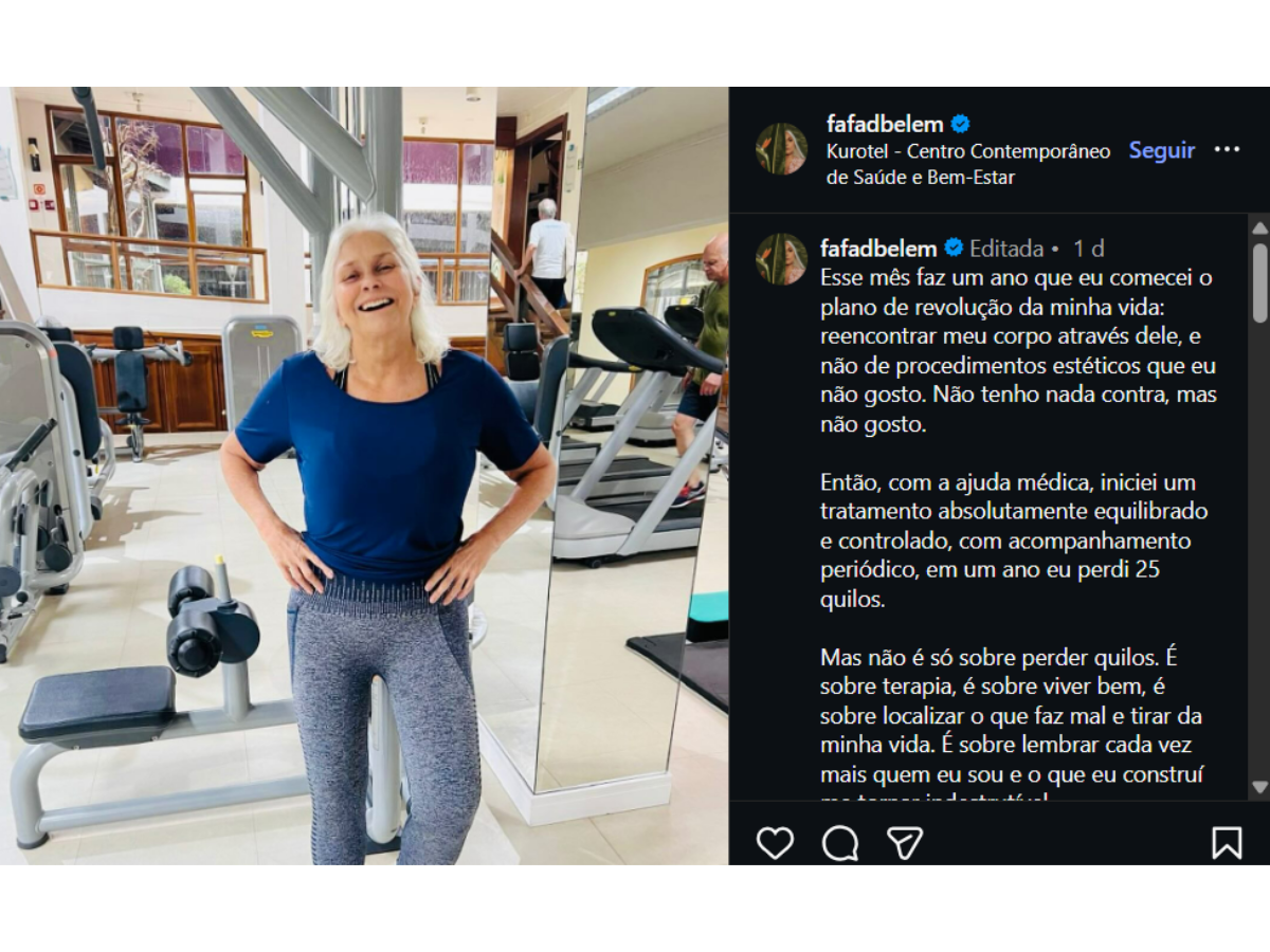 Reprodução Instagram Fafá de Belém