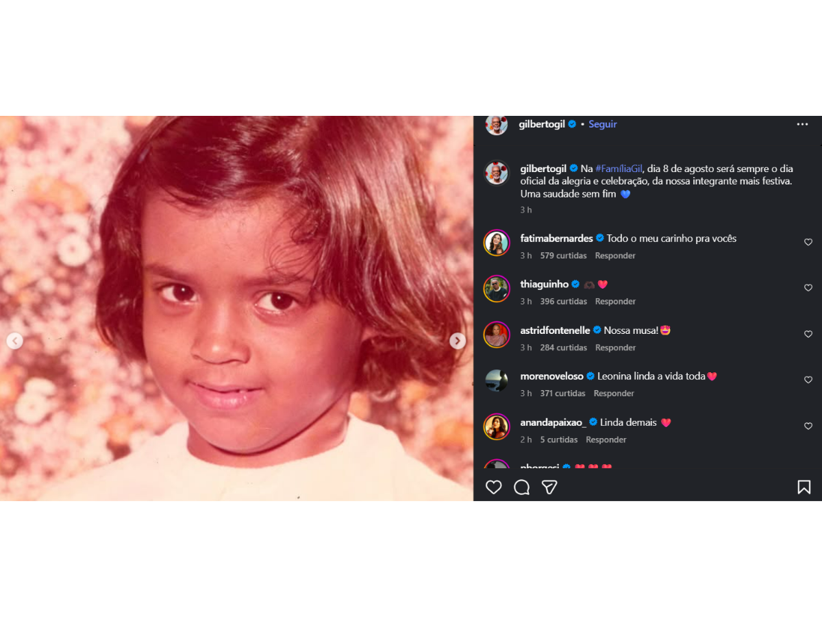 Reprodução Instagram @gilbertogil