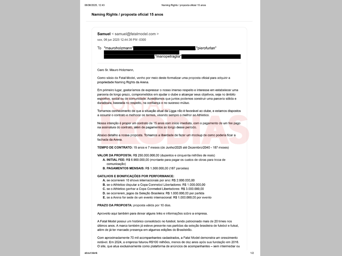 Arena da Baixada pode ser rebatizada como "Fatal Model Arena" / Reprodução