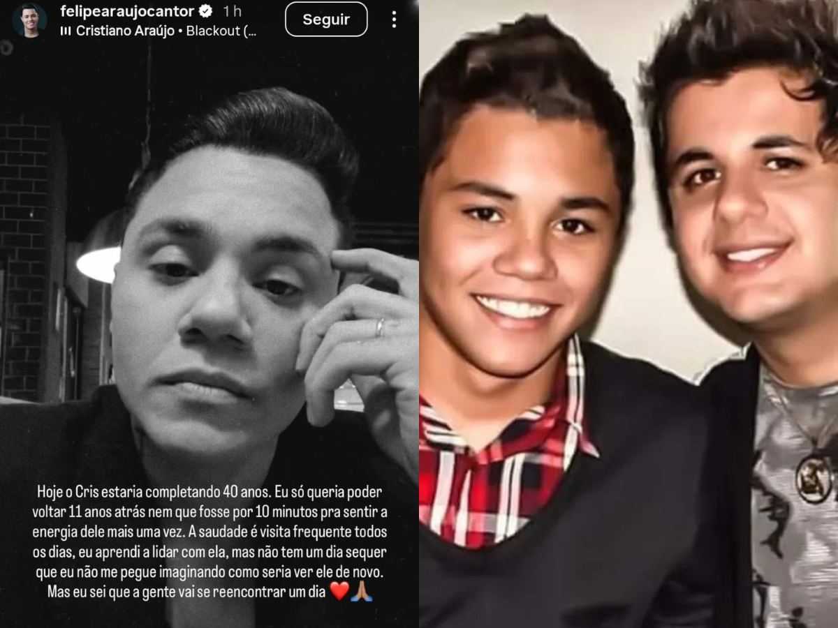 Reprodução: Instagram/@felipearaujocantor Reprodução: Instagram/@felipearaujocantor