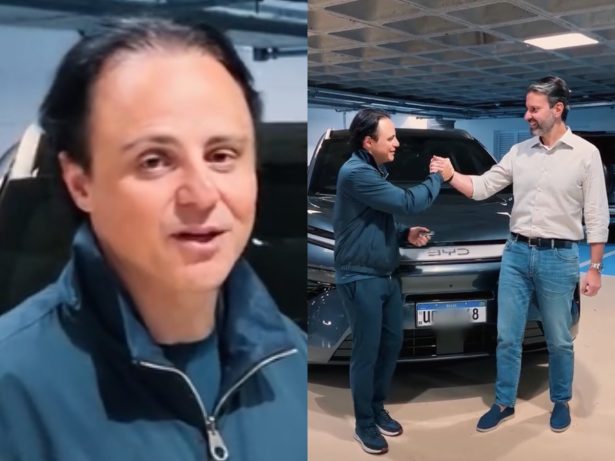Felipe Massa acelera nova fase com BYD ATTO 8 e celebra novidade para a família