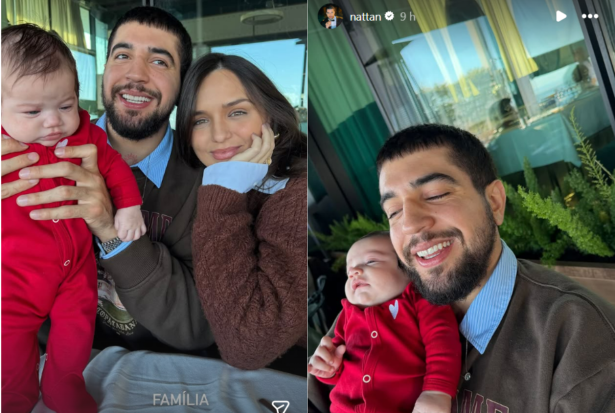 Filha de Nattan e Rafa Kalimann rouba a cena em registros feitos em Portugal
