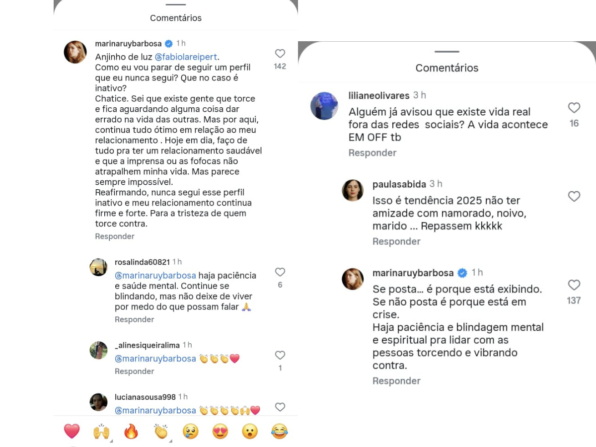 Reprodução Instagram @fabiolareipert/ montagem 