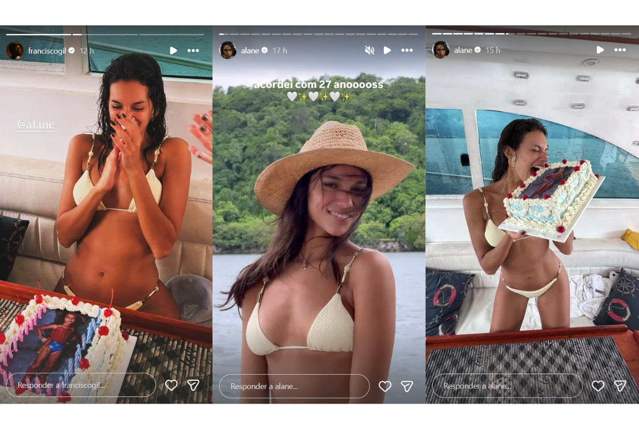 Reprodução Instagram Francisco Gil e Alane Dias/ montagem 