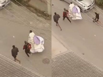 Frio no Rio: criminoso foge da polícia enrolado em coberta. Veja!