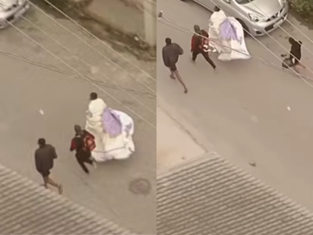 Frio no Rio: criminoso foge da polícia enrolado em coberta. Veja!