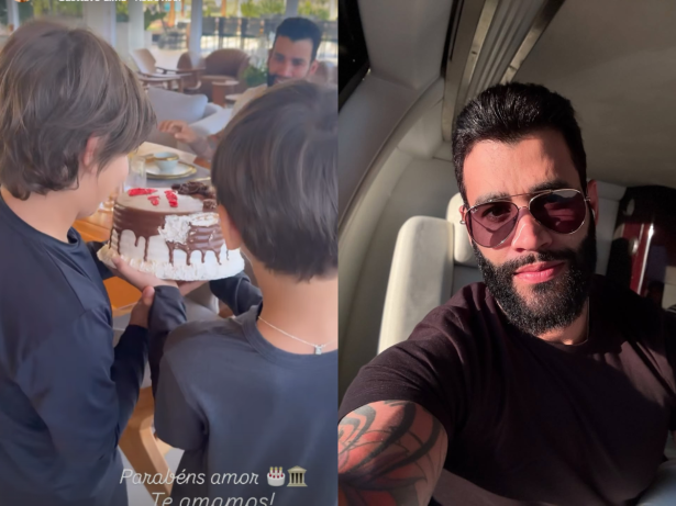 Dia especial! Gusttavo Lima recebe surpresa dos filhos em aniversário