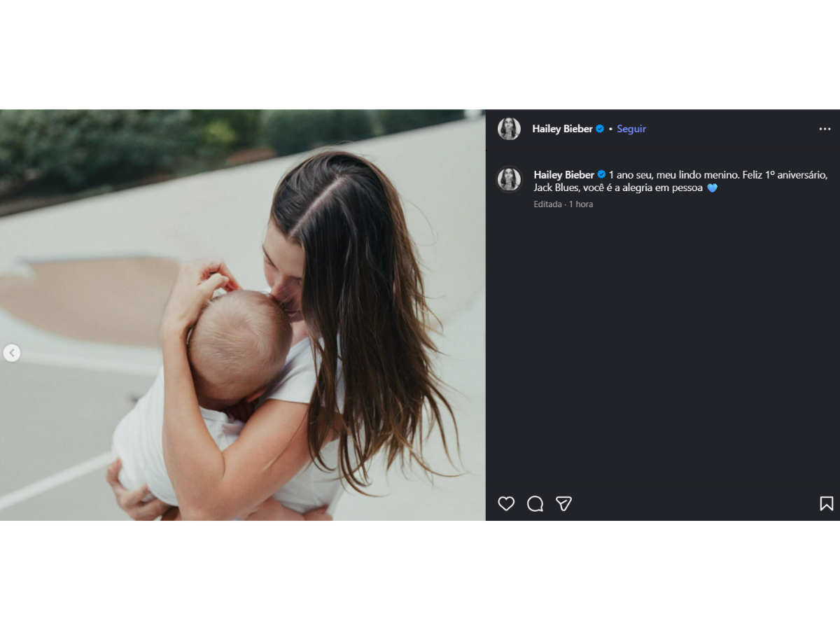 Reprodução Instagram @haileybieber