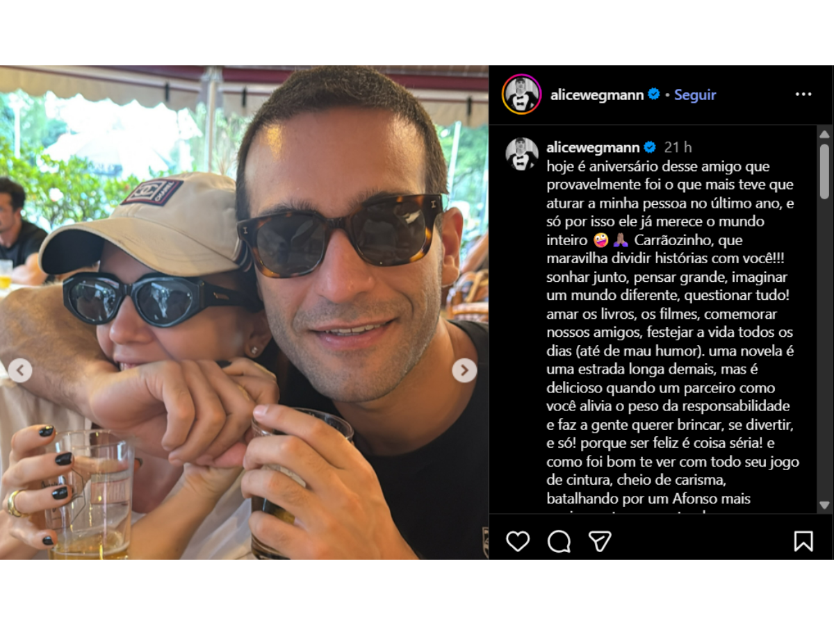 Reprodução Instagram Alice Wegmann