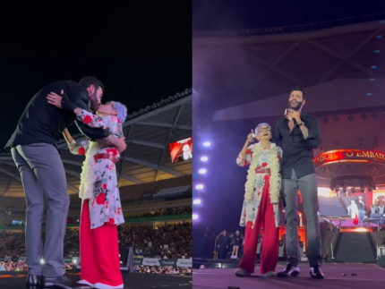 Idosa ganha selinho de Gusttavo Lima em show e se declara: “Não é amor de ir pra cama”