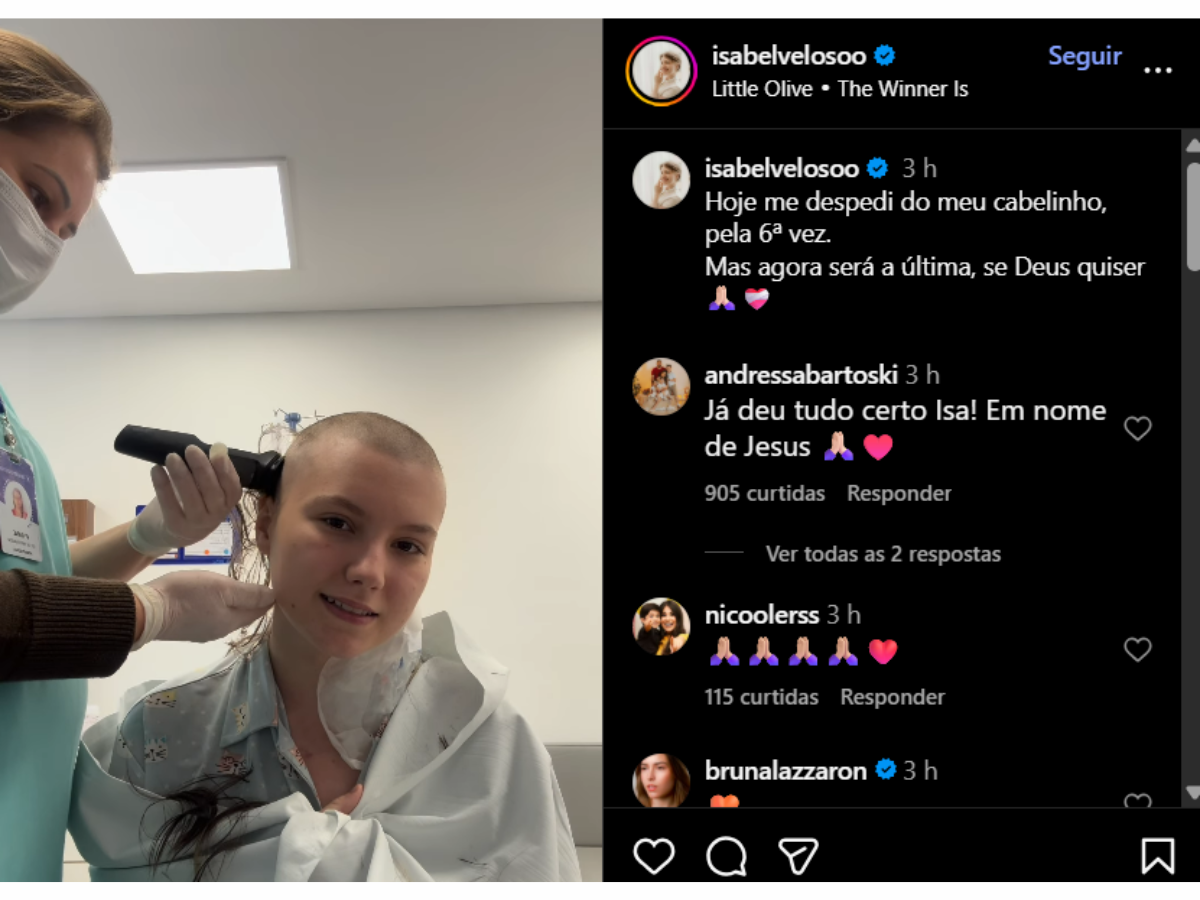 Reprodução Instagram Isabel Veloso Reprodução Instagram Isabel Veloso