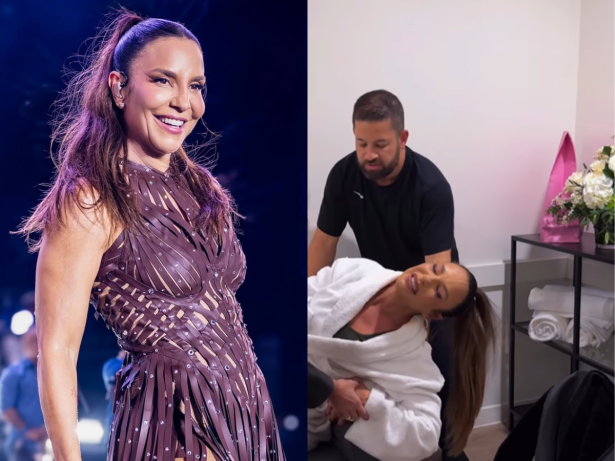 Ivete tem dores nas costas e recebe atendimento antes de show: “Estou péssima”
