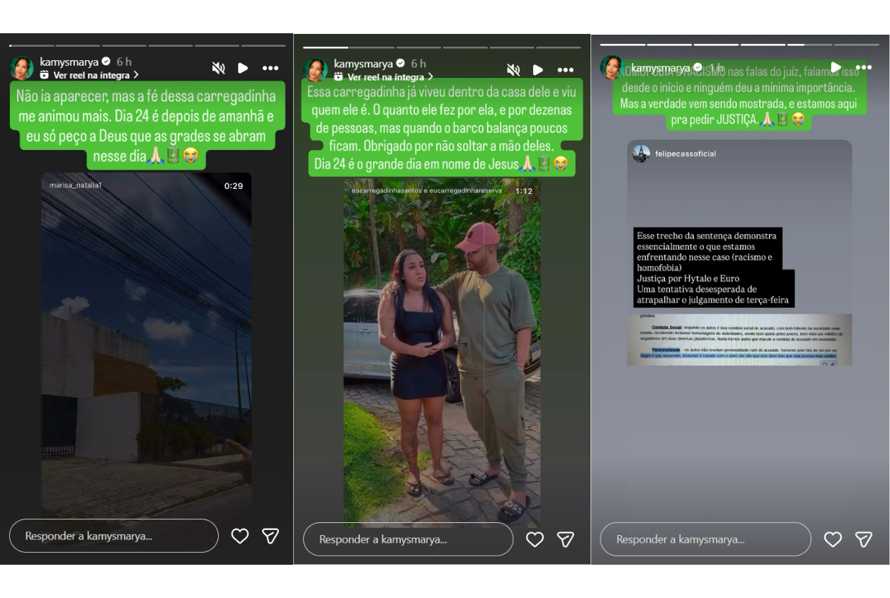 Reprodução Instagram Kamylinha/ montagem 