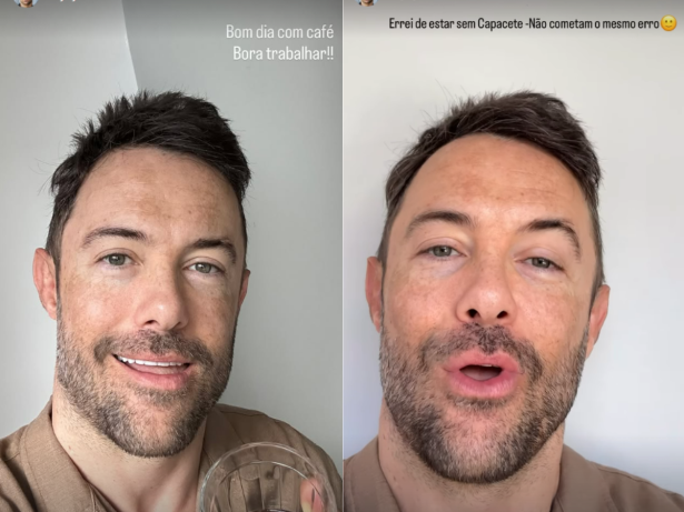 Kayky Brito leva pontos na cabeça após novo acidente e faz alerta nas redes sociais