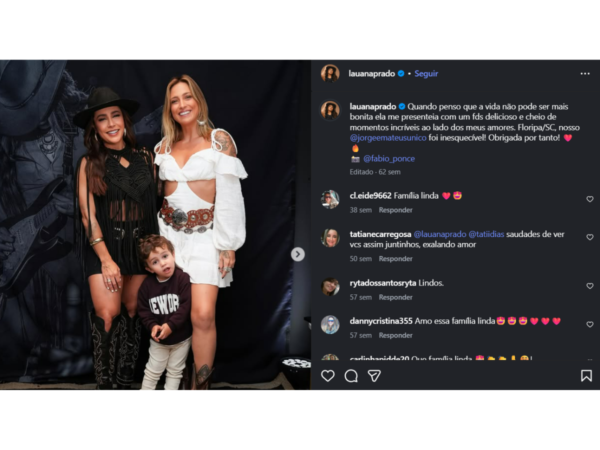 Reprodução Instagram Lauana Prado Reprodução Instagram Lauana Prado
