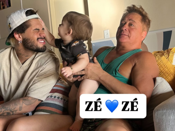 Internautas destacam detalhe em foto de Leonardo com a família: “Impossível não olhar”