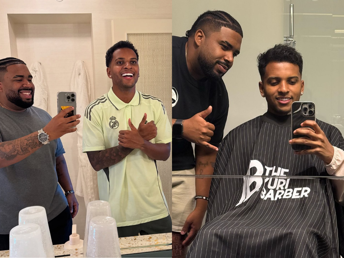 Yuri é amigo de infância de Rodrygo e Yuri Alberto, dois destaques da base do Santos. Reprodução/yuribarber__