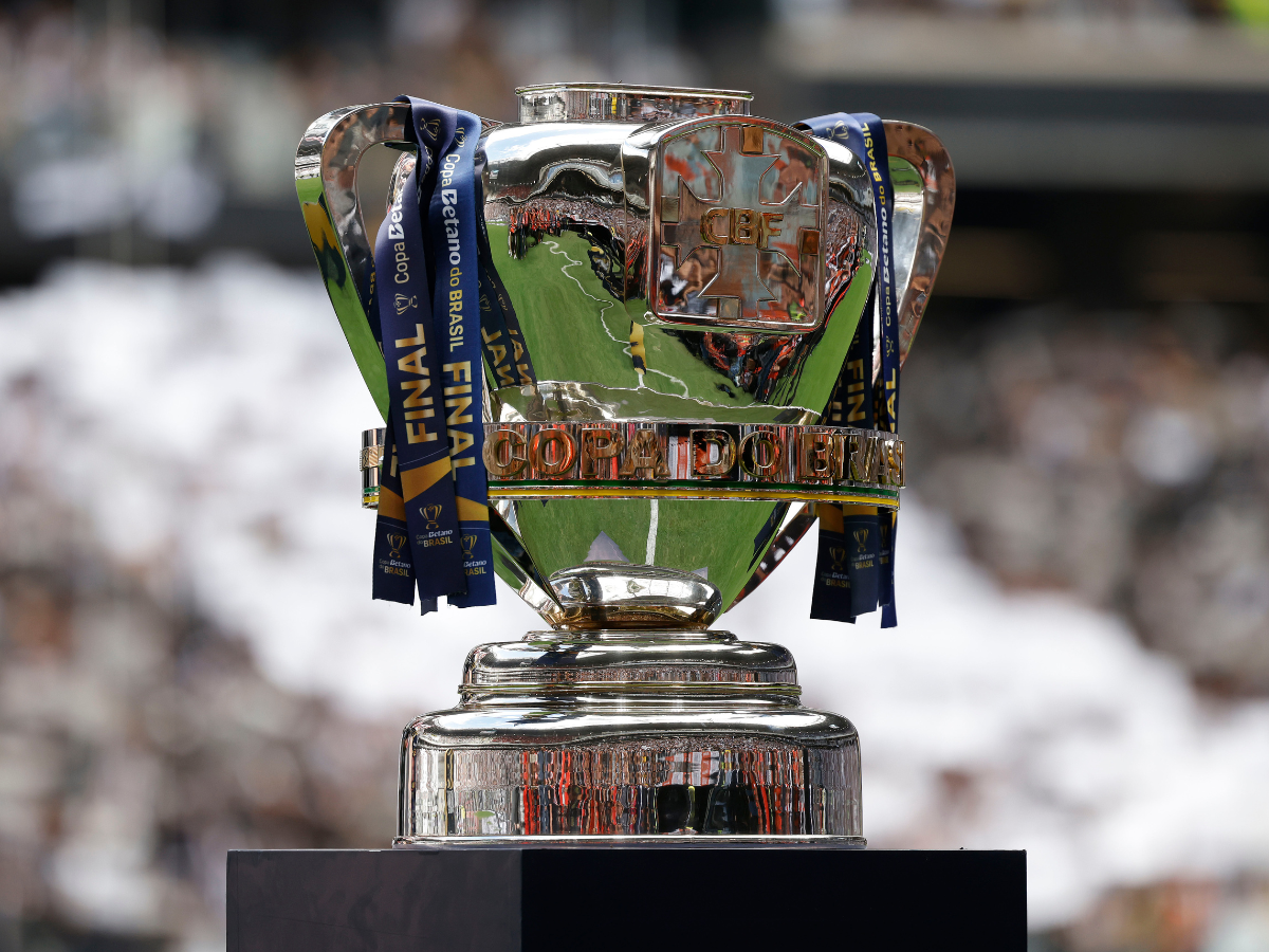 Troféu da Copa do Brasil na Arena MRV para a final de 2024 entre Atlético-MG e Flamengo. Rafael Ribeiro/CBF