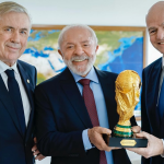 Em encontro com Ancelotti, Lula fala da Copa e faz pedido: “Vai treinar o Corinthians”