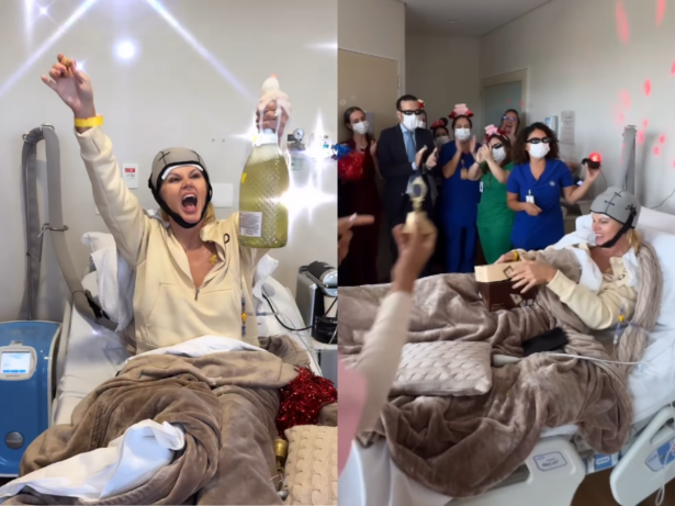 Val Marchiori celebra última sessão de quimioterapia: “Gratidão a Deus”
