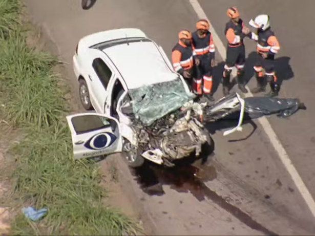 Cinegrafista da Band morre e repórter fica gravemente ferida em acidente em MG