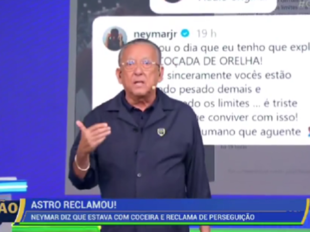 Galvão Bueno detona Neymar após nova polêmica: “Me perdoe”