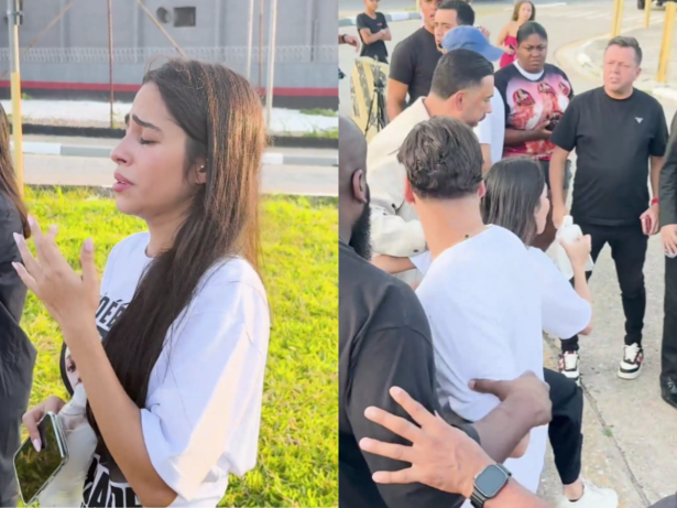 Louvor e barraco! Esposa de MC Ryan SP cai aos prantos com direito a confusão na porta de presídio