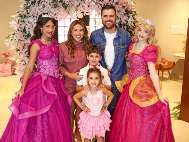 Filha de Zé Neto completa 6 anos e ganha festa temática de princesa. Veja fotos!