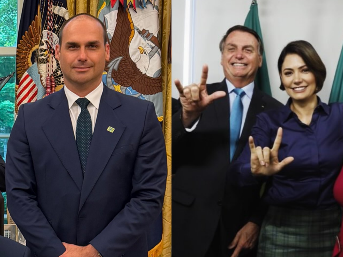 Reprodução/@eduardobolsonaro | @michellebolsonaro