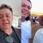 Em lágrimas, Frank Aguiar lamenta morte do pai; cantor não chegou a tempo do velório